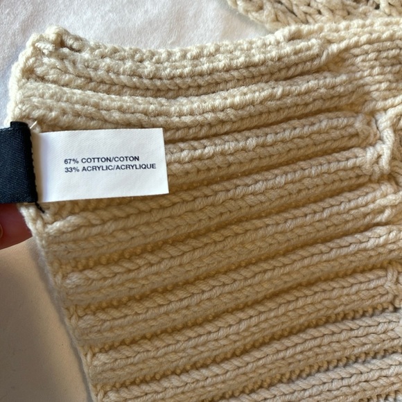 GAP Cream Cable Knit Hooded Scarf - Picture 3 of 6